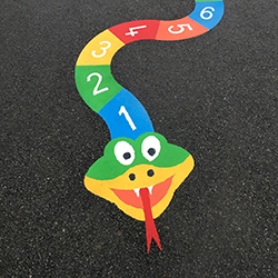 playground surface snake marking